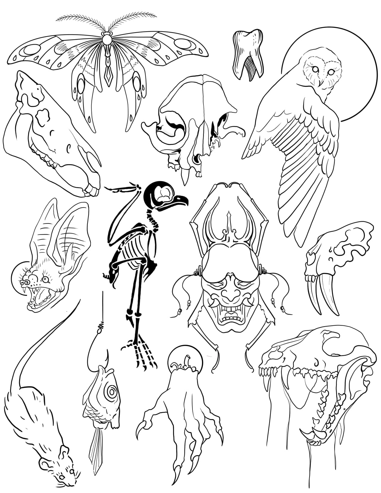 Tattoo Flash Print Set